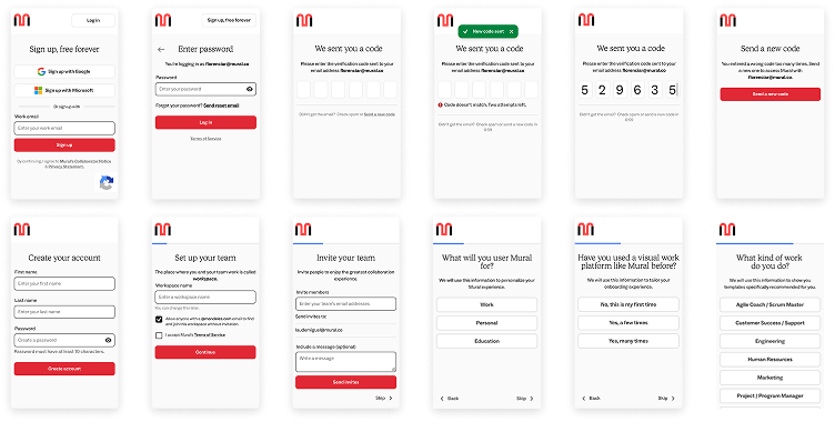 Responsive authentication screens